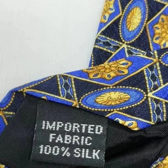 Geoffrey Beene Tie 57' Long 4' Wide Men's Tie Silk Necktie Multi Colored - Picture 5 of 6